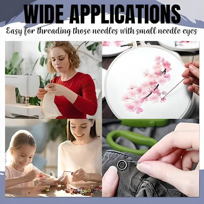 10 pack of multicolor auto needle threaders - a sewing accessory that makes threading needles quick and easy