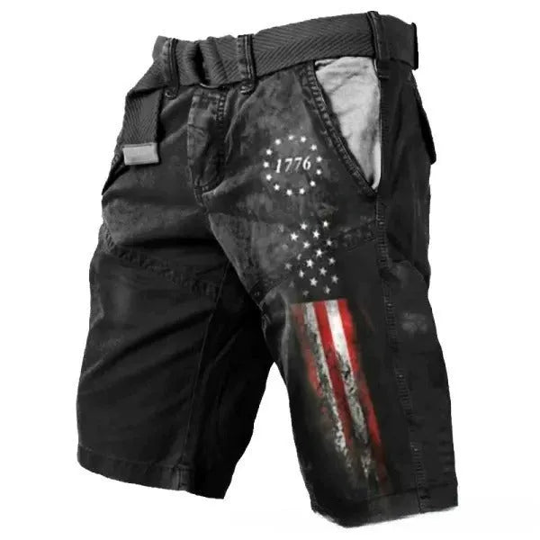 Men's loose 3D digital print shorts in cotton-blend fabric, short length, sizes S to 5XL, multiple colours