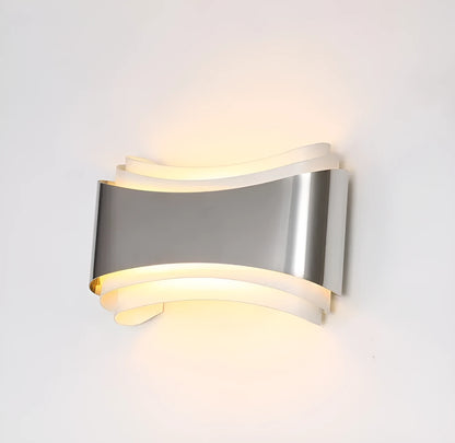Modern LED wall lamp with ABS chassis and PMMA lampshade in warm white light