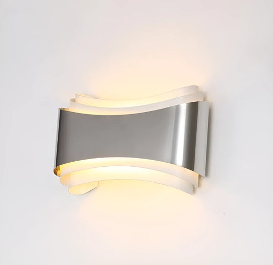 Modern LED wall lamp with ABS chassis and PMMA lampshade in warm white light