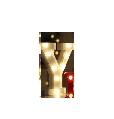 Luminous LED Letter Number Night Light with remote control for weddings and parties