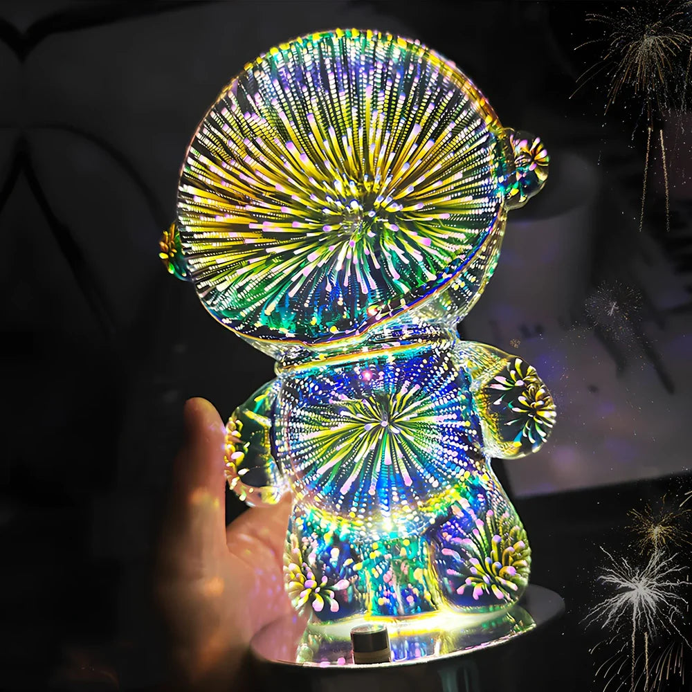3D stereo astronaut atmosphere light with colourful lighting and touch control, 13cm wide