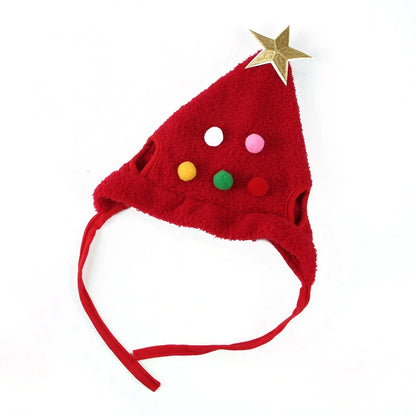 Christmas pet costume with velvet material and elastic antlers for winter warmth