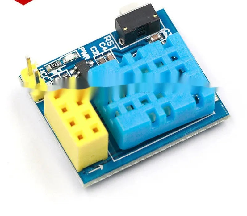 Temperature and humidity WiFi node module with DHT11 sensor measuring 25mm by 21mm