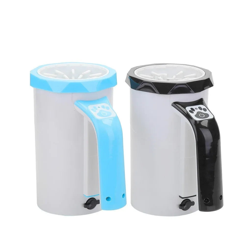 Automatic dog foot washing machine with silicone cup, USB rechargeable, white and black colour option