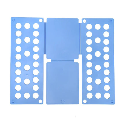Adjustable clothes folding board showing 40x48cm and 68x57cm sizes with PP+PE construction