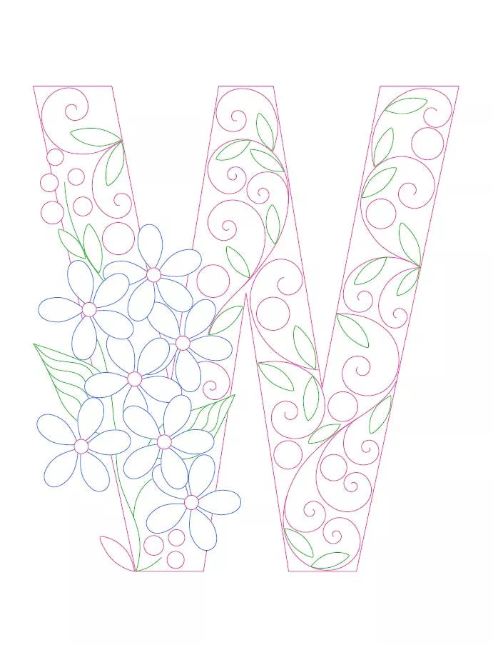 Paper Filigree Painting Kit - Letters for detailed art projects, includes A-Z templates