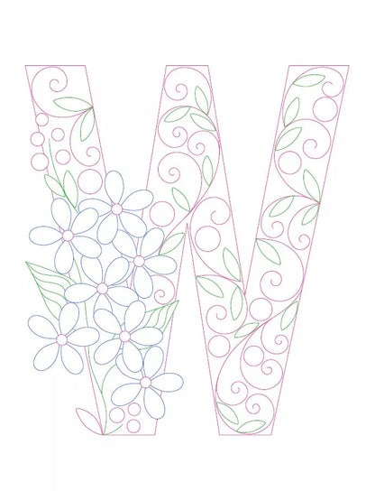 Paper Filigree Painting Kit - Letters for detailed art projects, includes A-Z templates