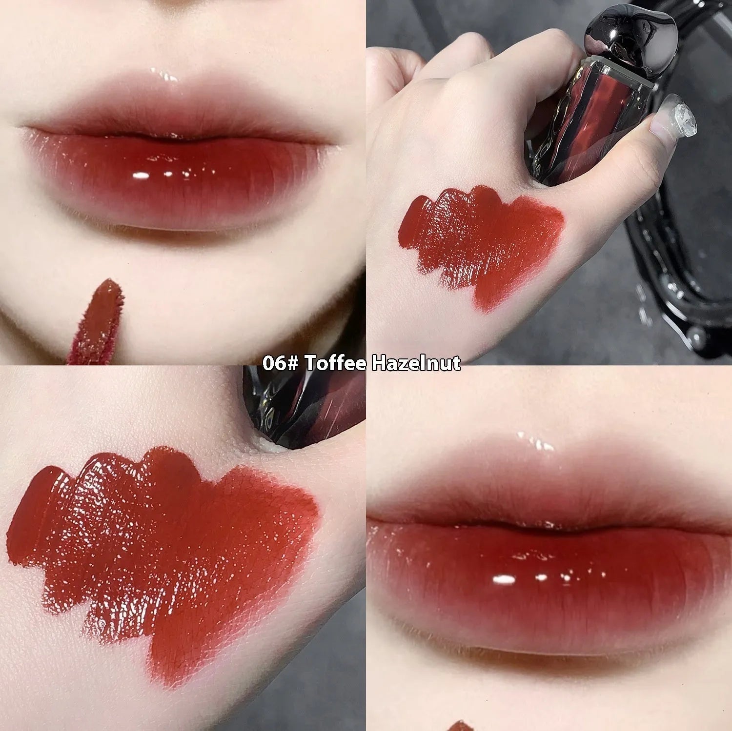 Glacier Lava Lip Lacquer mirror-finish lip gloss in colour options 01 to 07