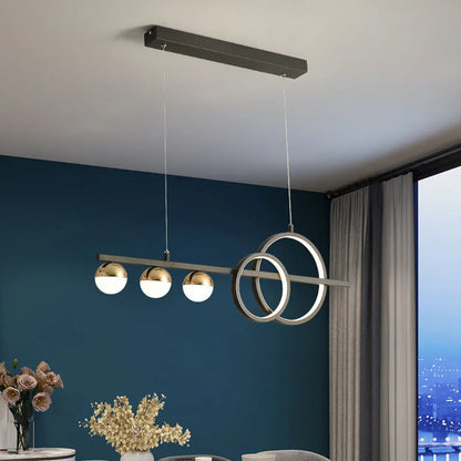 Rectangular aluminium ceiling lamp in black or gold finish, with remote control for dimming, sizes 80cm 95cm 120cm