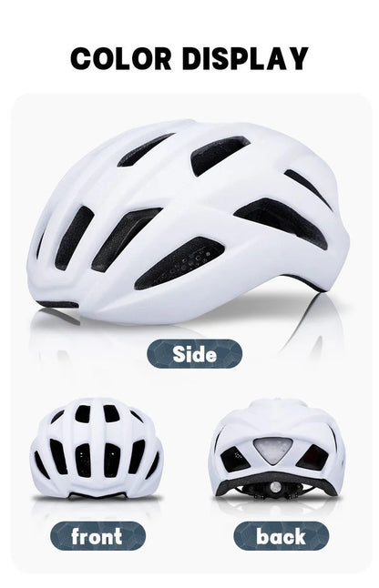 Orange road and mountain bike helmet showing 16 ventilation holes, size L fits 56-61cm.