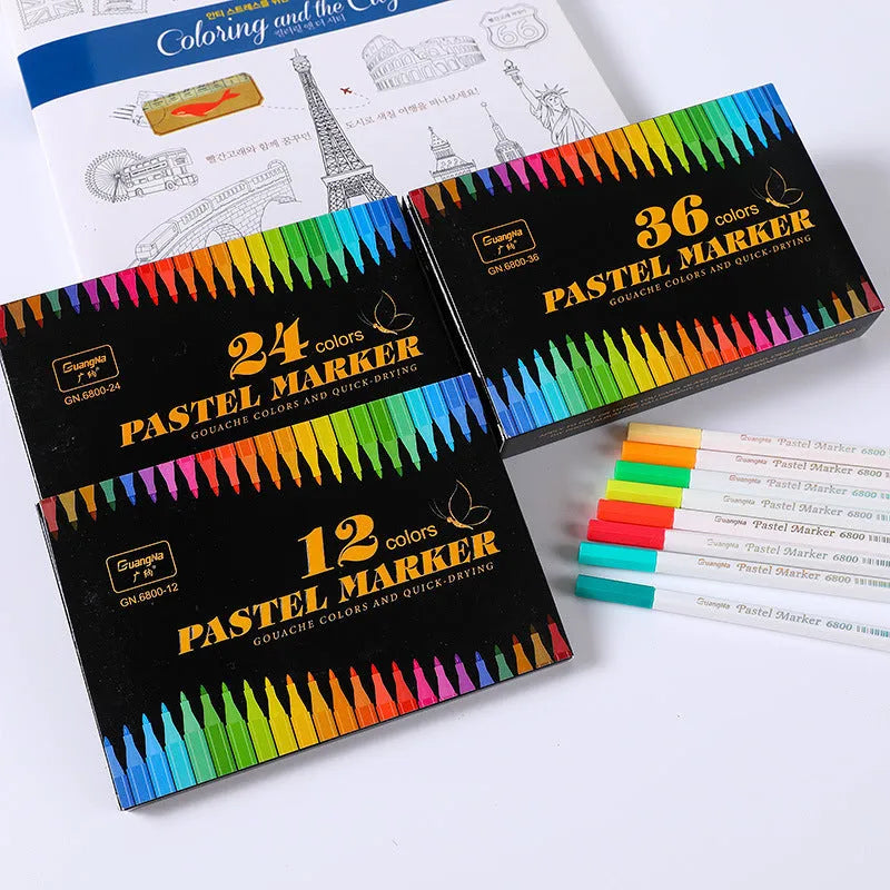 Hand pen body painting DIY graffiti set with 16.5cm plastic pens in a colour box