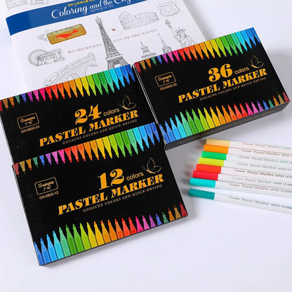 Hand pen body painting DIY graffiti set with 16.5cm plastic pens in a colour box