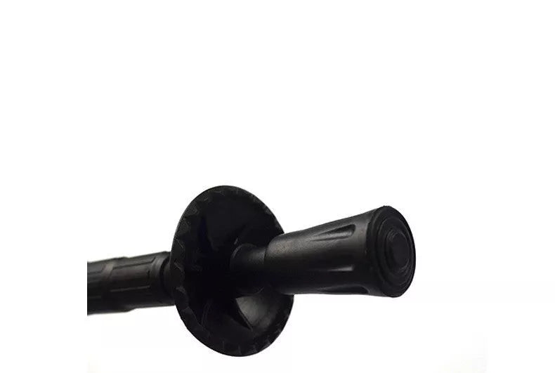 Ultra-light adjustable trekking poles in black, red, silver, and blue