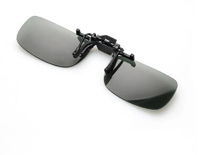 Myopia sunglasses clip fitting over prescription glasses with night vision lens option for driving