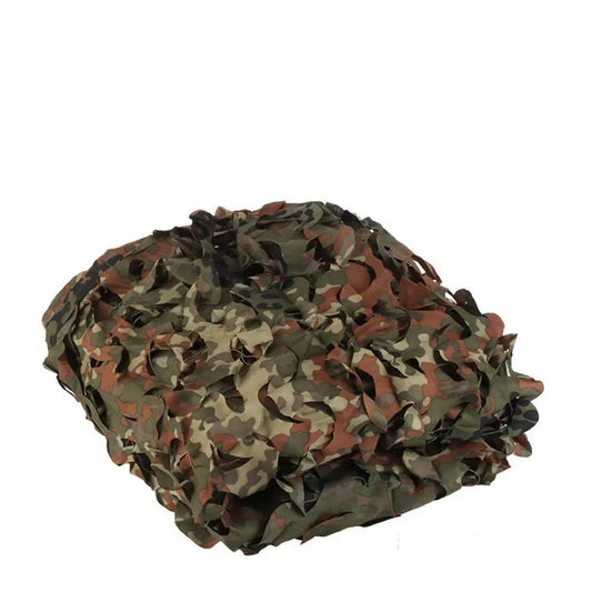 Camouflage netting set showing different patterns for military and civilian use with UV protection