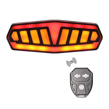 Wireless remote control bicycle steering brake induction lamp taillight with remote.