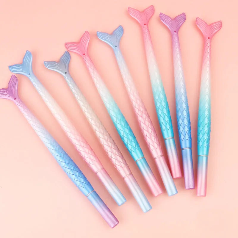 Mermaid cartoon gel pen with 0.38mm needle tip in random colour variation
