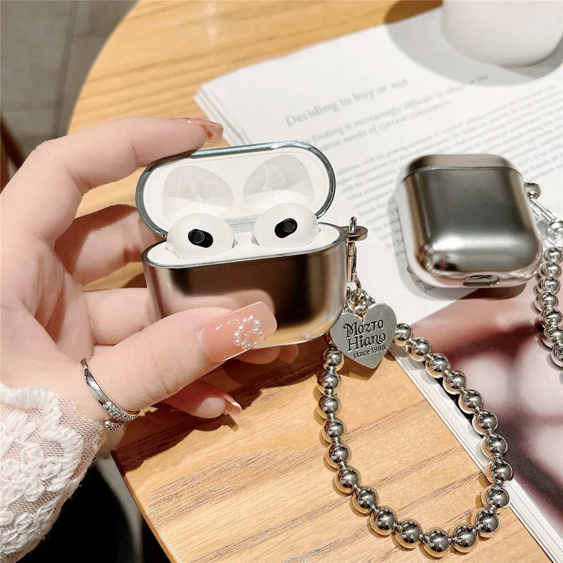 Matte plating protective case for AirPods 4 Bluetooth headset: TPU material with electroplating finish for scratch resistance and universal fit across AirPods models 1-4 and Pro generations