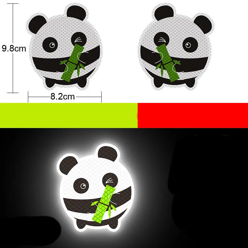 Reflective warning signs for automobiles and motorcycles with diamond film, 9cm by 5cm, in styles like Bucktooth melon seeds