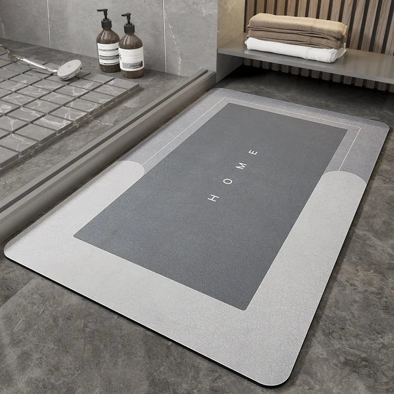 Blended machine-woven floor mat in an oval shape, showing the Lake Baikal Blue colour option.