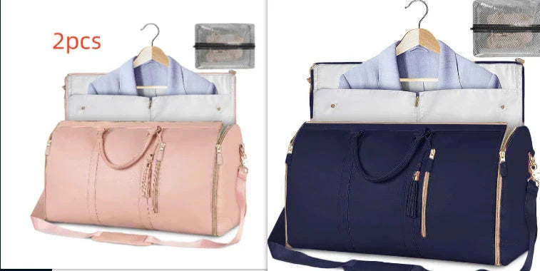 Spacious Travel Duffel Bag - Versatile Women's Handbag with Folding Suit Compartment in Multiple Color Options