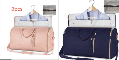 Spacious Travel Duffel Bag - Versatile Women's Handbag with Folding Suit Compartment in Multiple Color Options