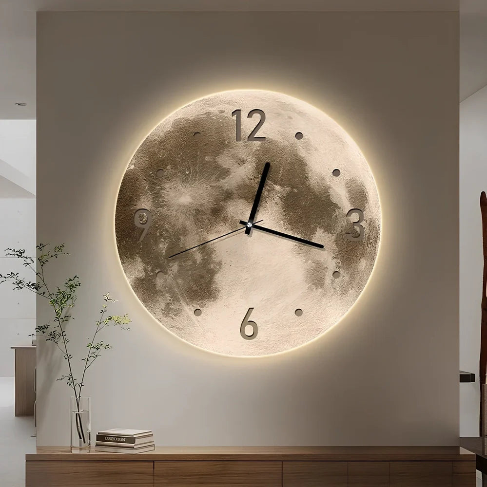 Wall clock with LED lighting and monthly calendar in 30cm 40cm 50cm diameter options