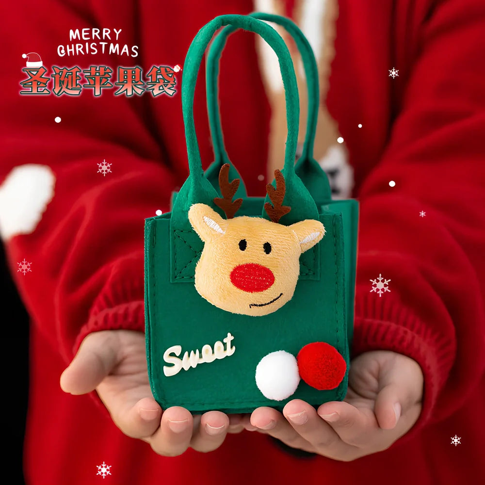 Red and green Christmas Eve packing boxes with 21cm height, double-layer paper for gift security