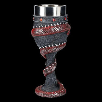 Chinese dragon 3D stereo stainless steel red wine glass with 200ml capacity in gold or red colour