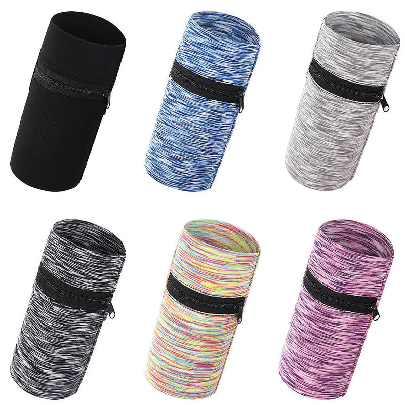 Running arm bag for men and women, large capacity sport mobile phone holder with adjustable strap, summer fitness accessory in black, blue, grey, orange, fluorescent green, striped, and rainbow colour options