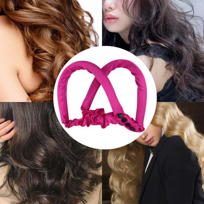 Lazy Sleep Hair Curler Big Wave Heat-free Rubber Curler in various colors
