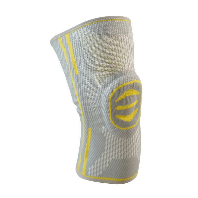 A pair of blue cotton knee pads for mountaineering and sports protection.