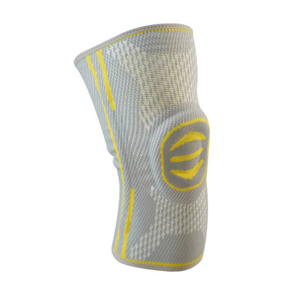 A pair of blue cotton knee pads for mountaineering and sports protection.