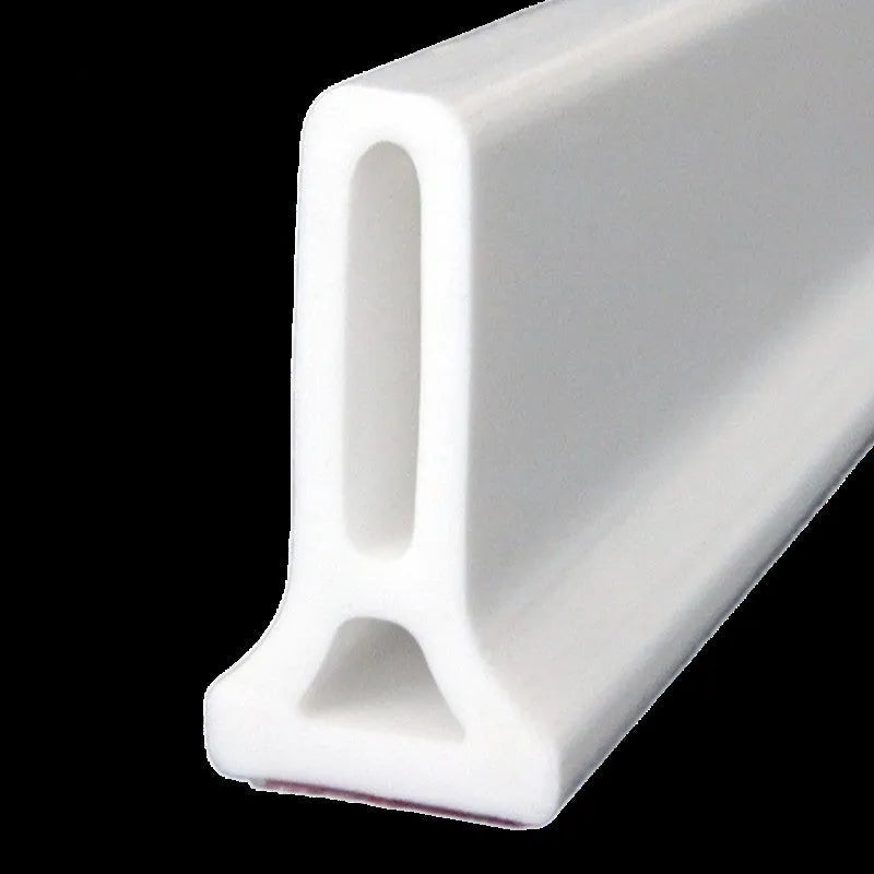 Flexible silicone bathroom waterproof strip in black, grey or white for shower room dry-wet separation