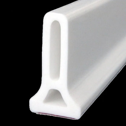 Flexible silicone bathroom waterproof strip in black, grey or white for shower room dry-wet separation
