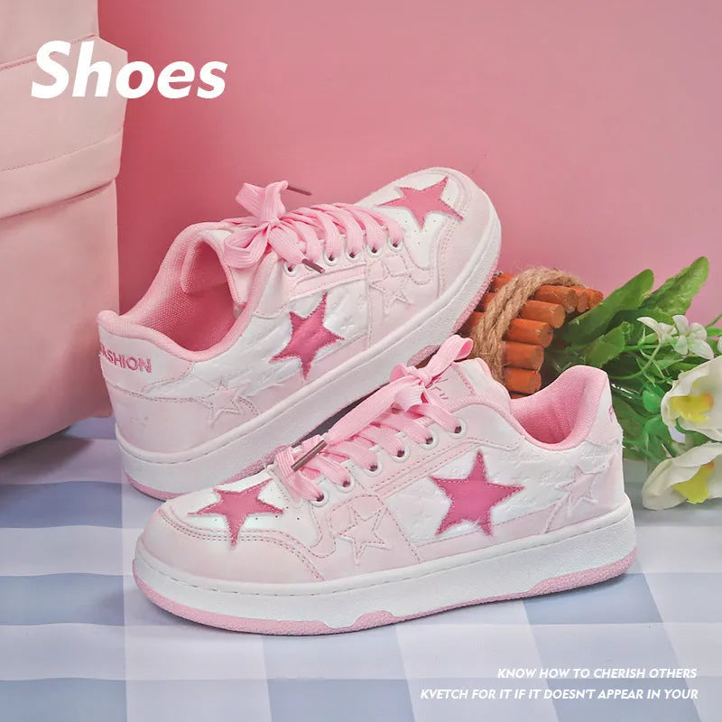 Denim Skateboard Shoes for Men and Women, Korean Style Casual Trainers with Flat Rubber Sole, Round Toe Design and Mesh Lining in Black Green or Pink Sizes 36-44