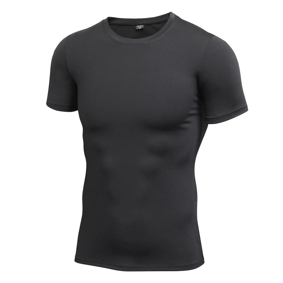Men's solid colour short sleeve shirt in quick-drying polyester available in multiple sizes