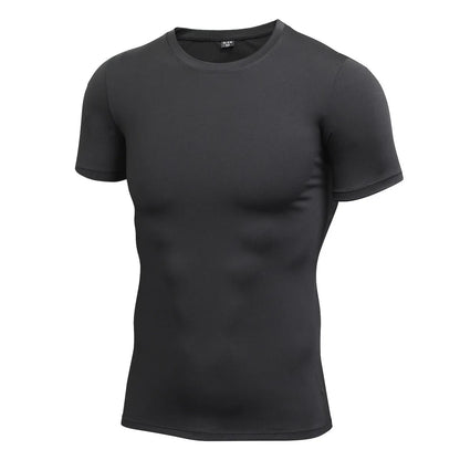 Men's solid colour short sleeve shirt in quick-drying polyester available in multiple sizes