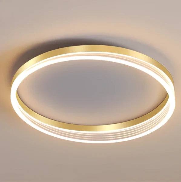 50cm acrylic ceiling light with remote control showing gold-coffee finish and LED illumination