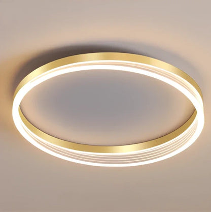 50cm acrylic ceiling light with remote control showing gold-coffee finish and LED illumination
