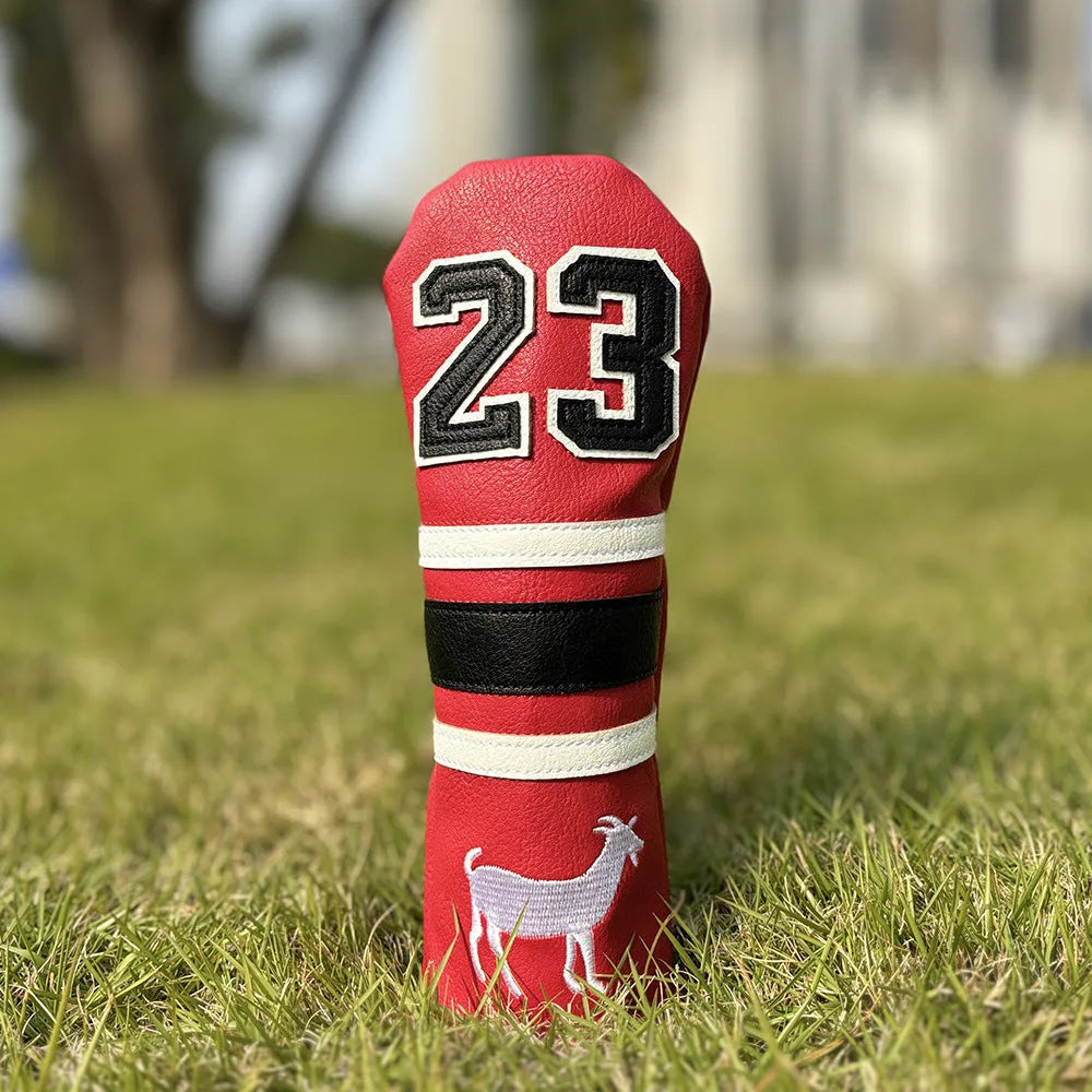 Ram golf club sleeve in red, black, white, or yellow with square putter compartment and PU material