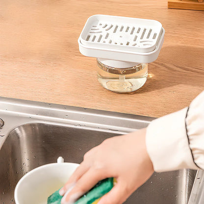 Automatic liquid dispenser with press mechanism in PP soda glass, 15ml portion control