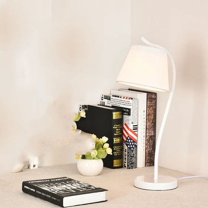 Modern Nordic style table lamp with LED light source and dimmer switch control for study environments