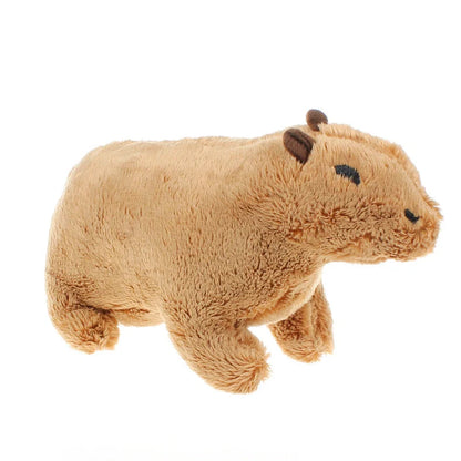 Capybara plush toy with super soft short plush fabric in blue, grey, pink, and brown colour options