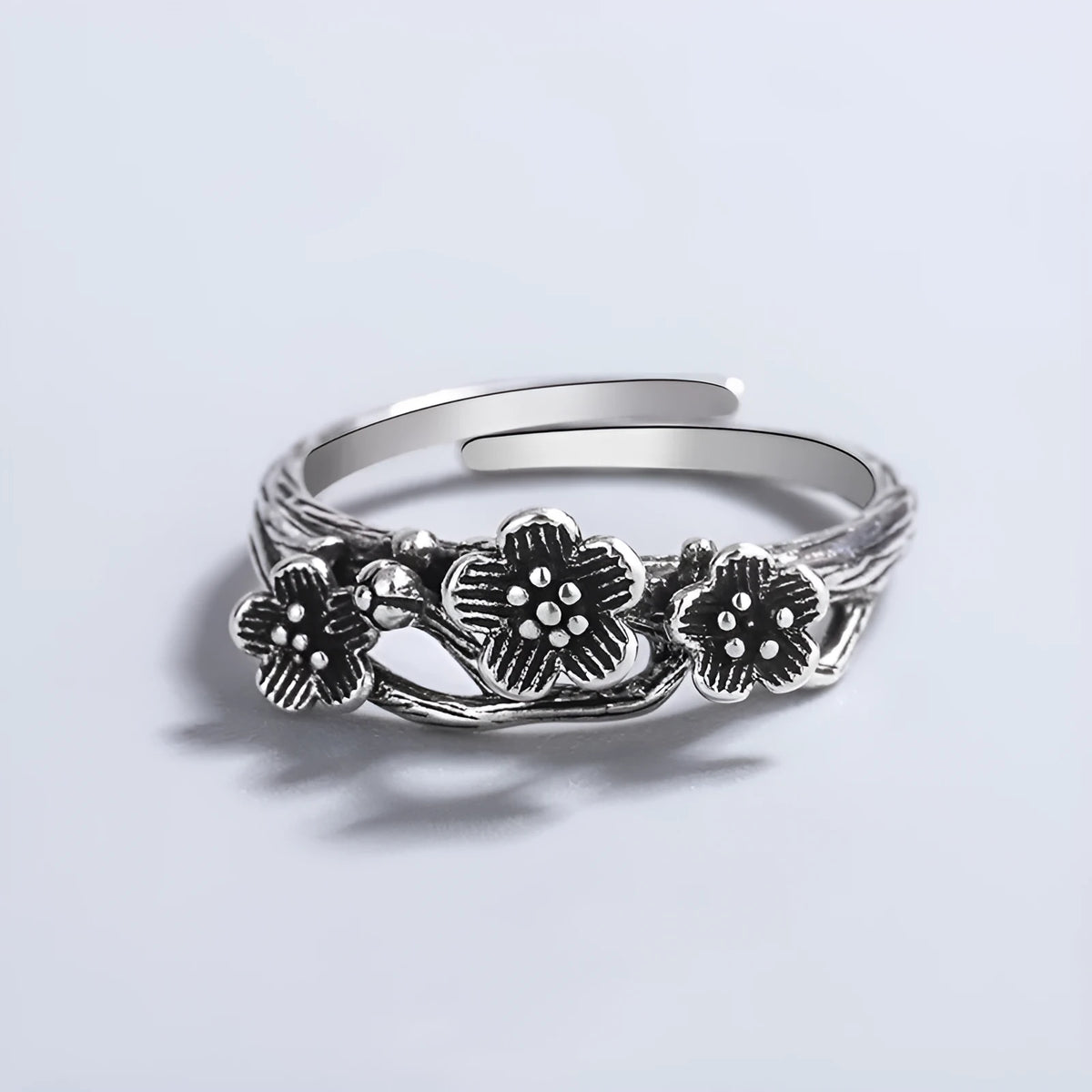 Retro punk distressed snake flower XINGX adjustable open mouth copper ring in unisex opening style