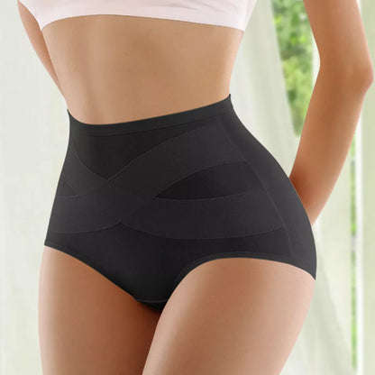 High Waist Shaping Briefs for Women in four colors: fruit green, skin color, black, and silver gray