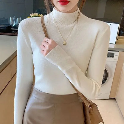 Slim fit long sleeve viscose shirt in Apricot colour with 50cm length and regular sleeves for layering