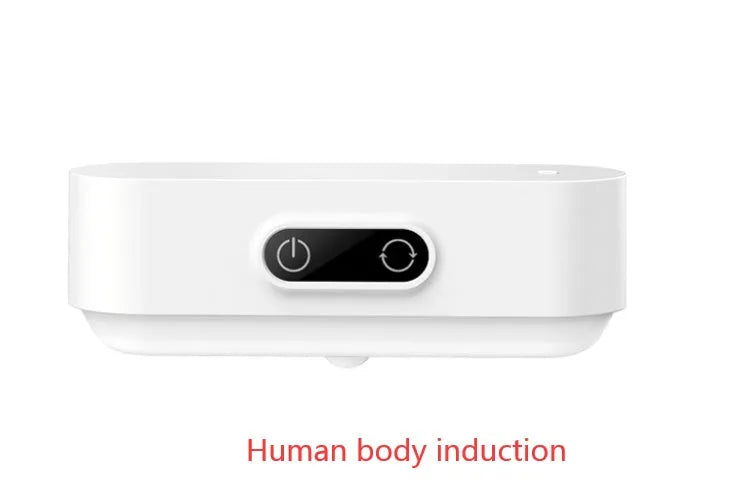 White magnetic mount USB rechargeable LED night light with motion sensor and touch control panel.