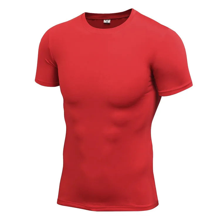 Men's solid colour short sleeve shirt in quick-drying polyester available in multiple sizes
